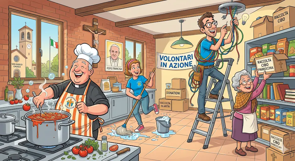 Volontari che lavorano in una parrocchia svolgendo diverse attività equiparati a lavoratori secondo il D.Lgs. 81/08